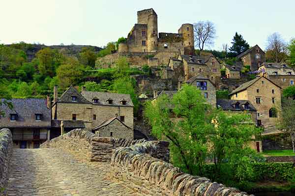 The beautiful medieval village of Belcastel in the Aveyron
