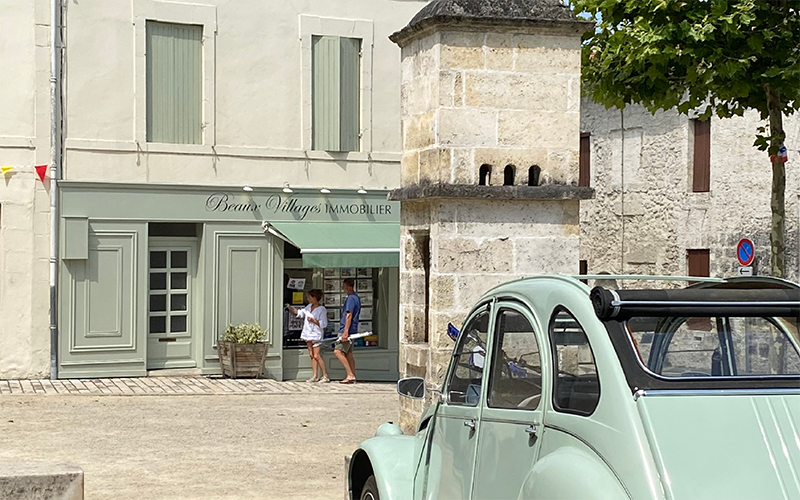 French property sellers visiting an estate agency in France